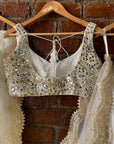Ivory Mirror Work Lehenga Set - lehenga lehenga choli