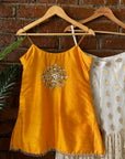 Yellow and Ivory Sharara Set - indian ethnic wear