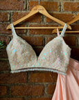Peach Sequin Work Lehenga Set - lehenga Sydney