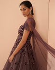 Iris Wine Gown - wine gown New Zealand