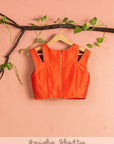 Ivory Lehenga with Orange Mirror Blouse & Dupatta - lehenga set New Zealand