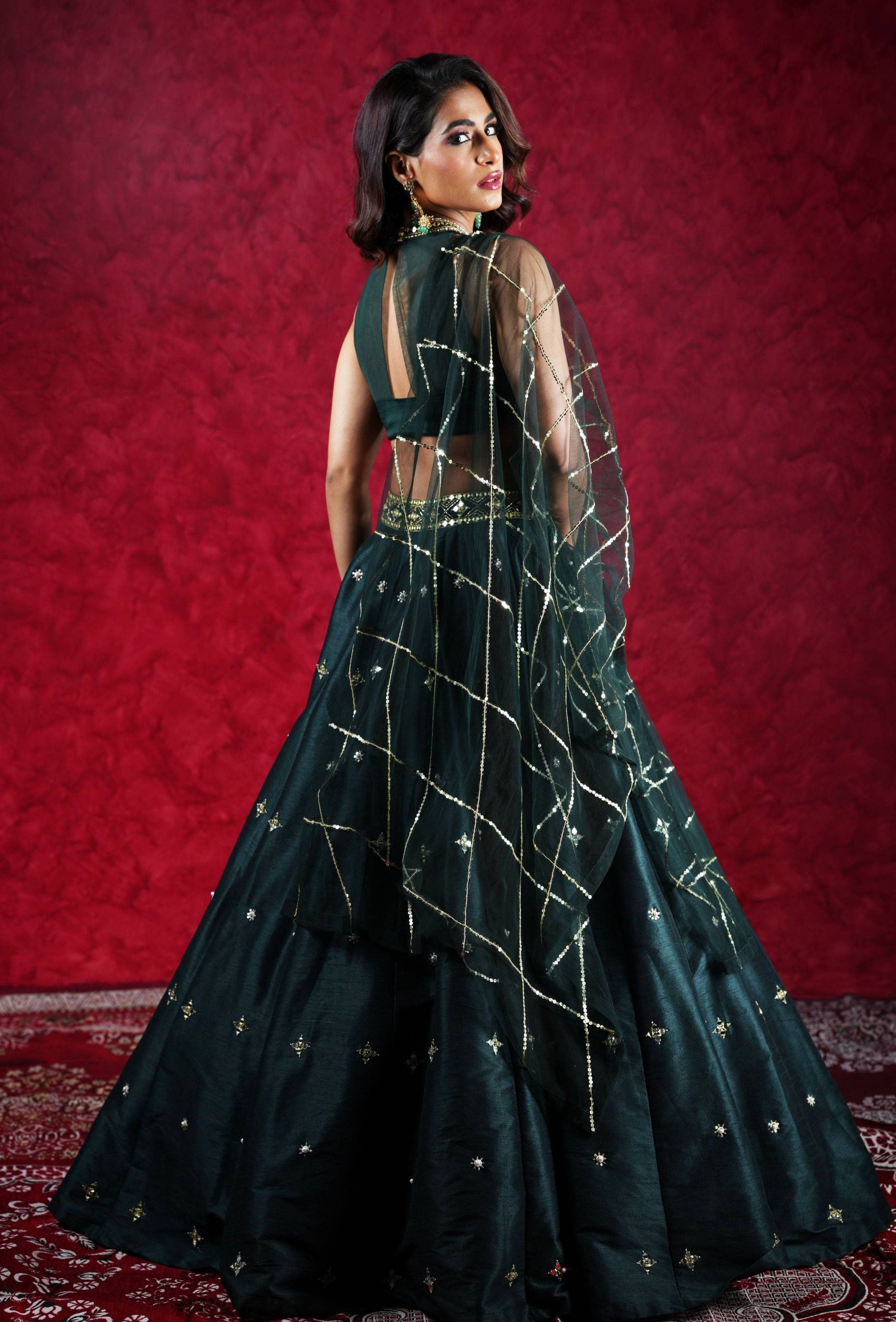 JEEVA Lehenga Set - black lehenga Canada