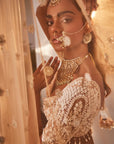 Ivory Organza Embroidered Set - ladies indian outfits