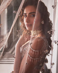 TURQUIOSE Dusty Brown Embroidered Lehenga Set - lehenga lehenga choli