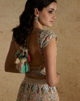 Peach Net Thread Work Lehenga - lehenga Australia
