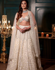 Ivory Sequin Lehenga Set - ivory lehenga Australia