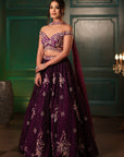 Deep Purple Lehenga Set - purple lehenga Sydney