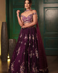 Deep Purple Lehenga Set - purple lehenga Sydney