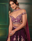 Deep Purple Lehenga Set - purple lehenga Sydney