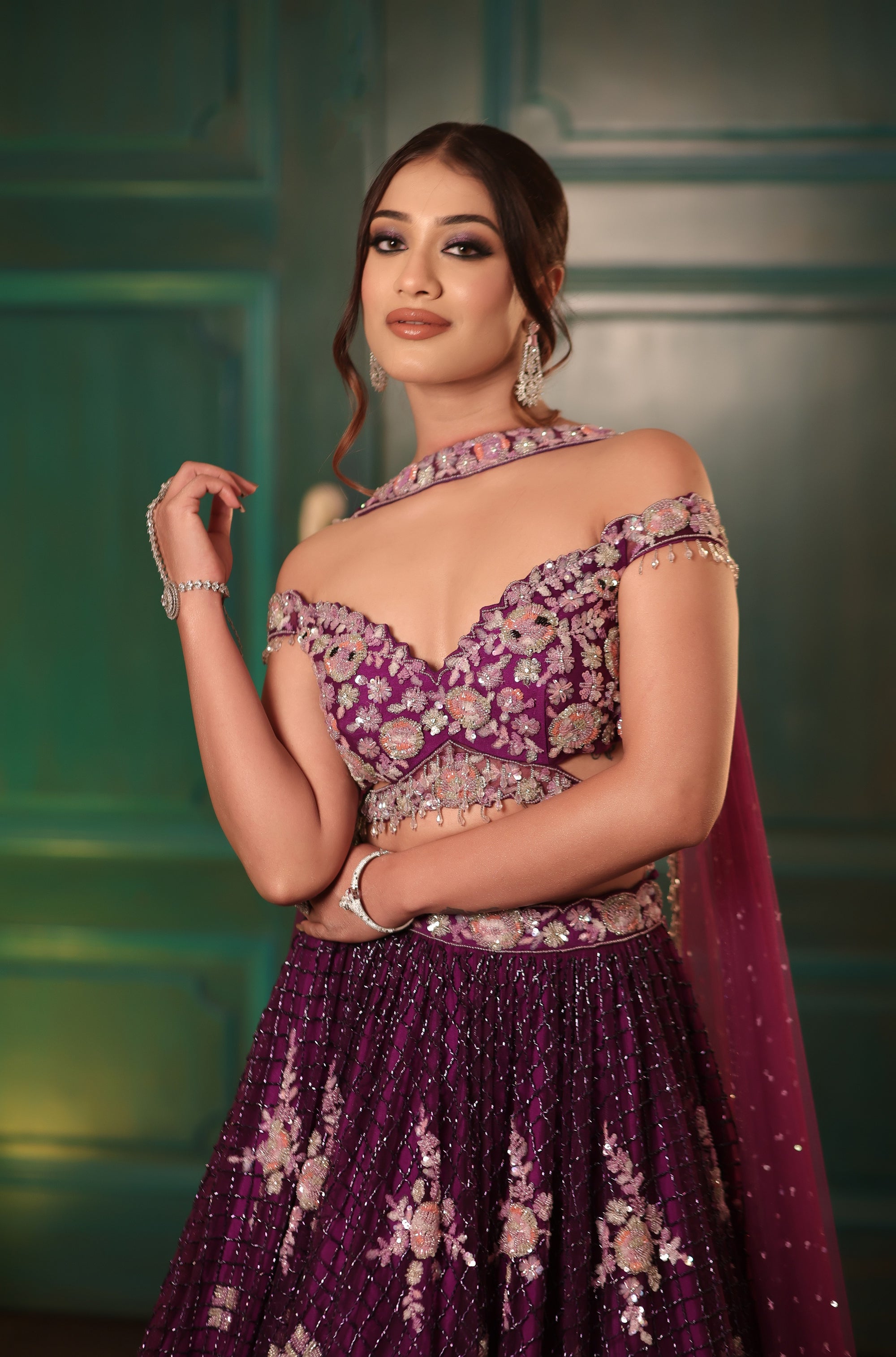 Deep Purple Lehenga Set - purple lehenga Sydney