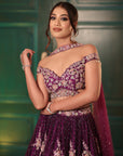 Deep Purple Lehenga Set - purple lehenga Sydney
