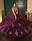 Deep Purple Lehenga Set - purple lehenga Sydney