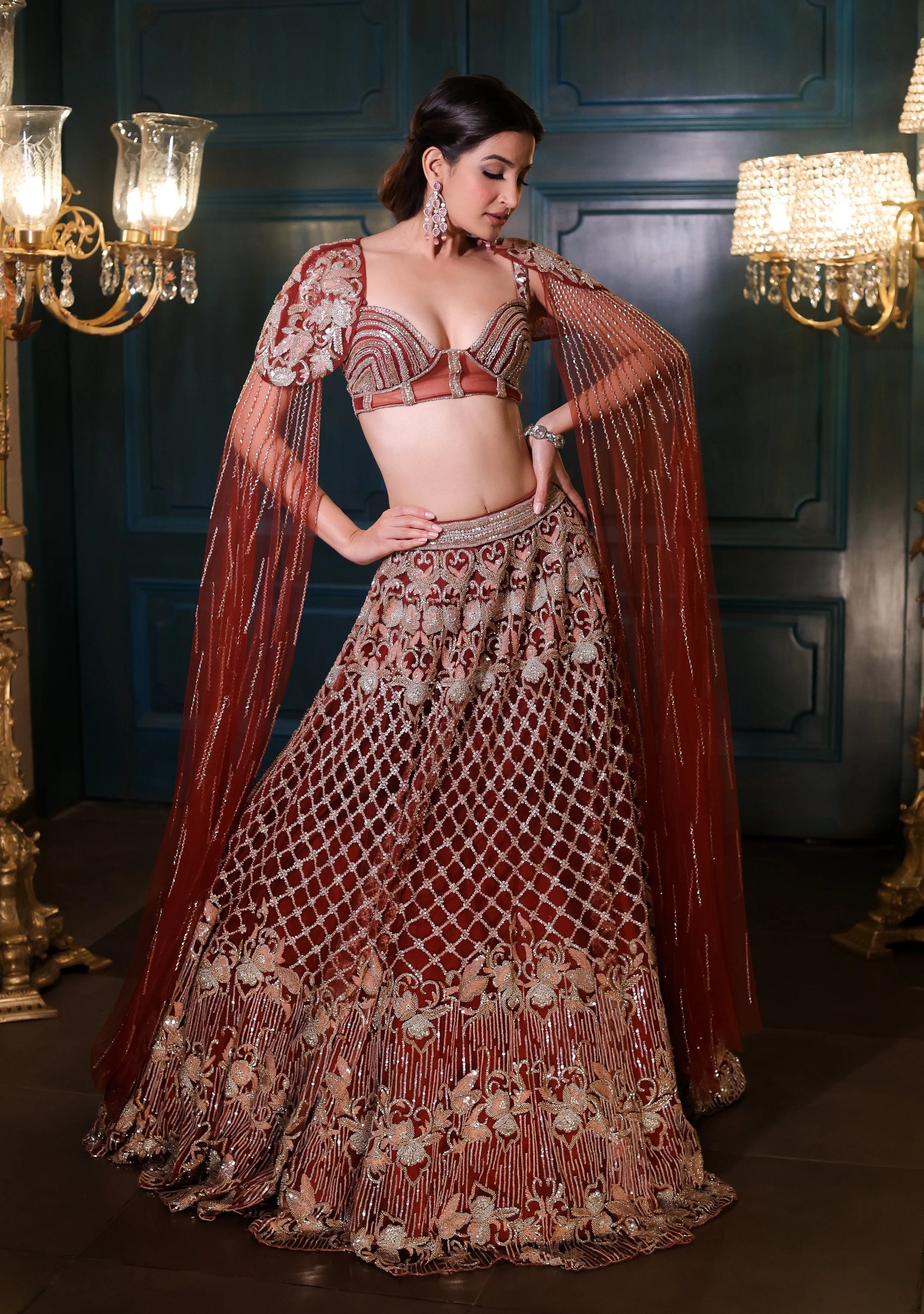 Caramel Lehenga Set - lehenga Canada