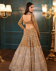 Ombre Gold Silver Lehenga - lehenga choli New Zealand