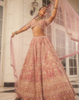 Mauve KUNDAN Embroidered Lehenga - embroidered lehenga Canada