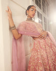 Mauve KUNDAN Embroidered Lehenga - embroidered lehenga Canada