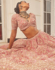 Mauve KUNDAN Embroidered Lehenga - embroidered lehenga Canada