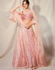 Rose Gold Glam Lehenga Set - lehenga set