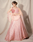 Rose Gold Glam Lehenga Set - lehenga set