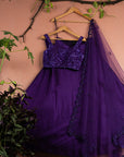 Royal Violet Lehenga Set - designer lehenga Canada