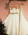 Ivory Stonework Lehenga Set