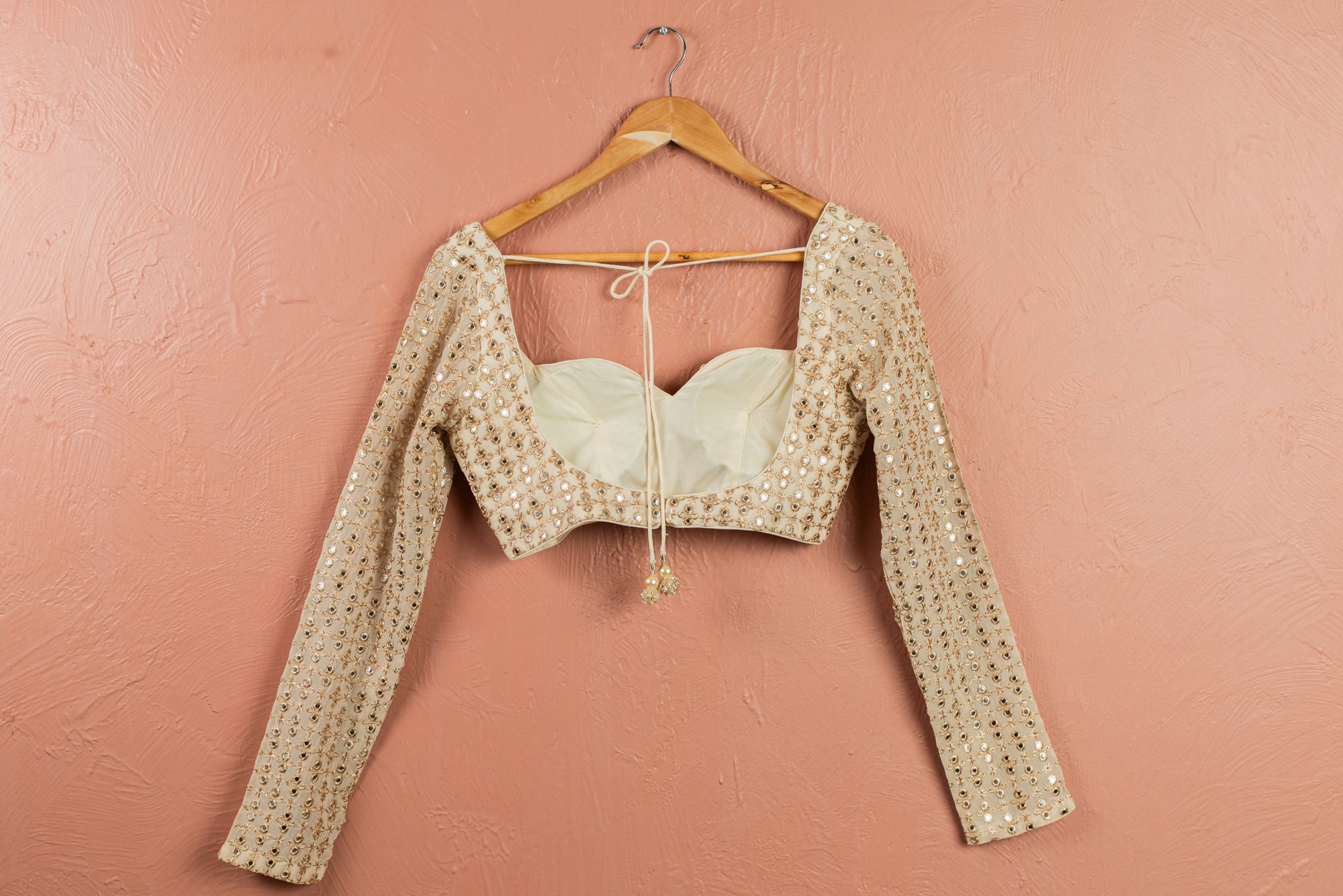 Ivory Sequin Starlight Lehenga Set - lehenga USA