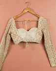 Ivory Sequin Starlight Lehenga Set - lehenga USA