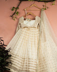 Ivory Radiant Sequin Lehenga Set - ivory lehenga New Zealand