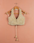 Ivory Layered Pearl Lehenga Set - ivory lehenga USA