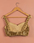 Nude Gold Sequin Lehenga Set - lehenga Canada