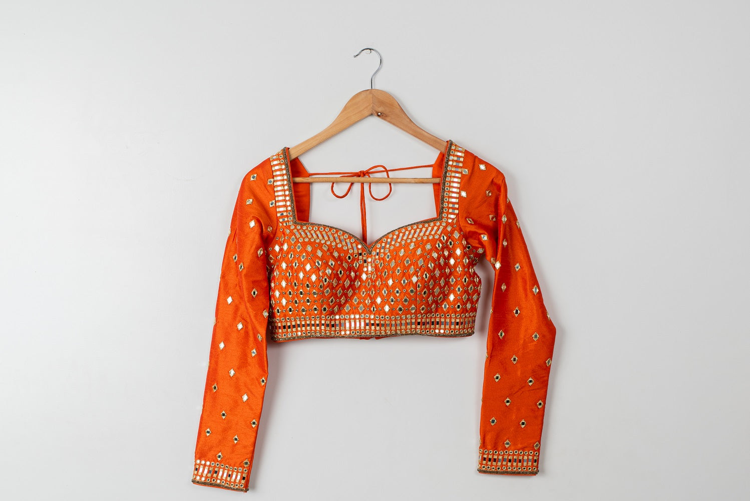 Persimmon Mirror Lehenga Set - indian outfits for women