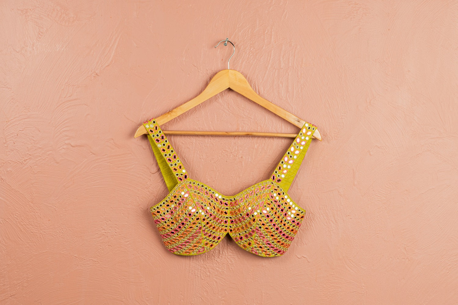 Bumblebee Yellow Lehenga Set with Colored Blouse - lehenga lehenga choli