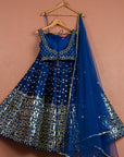 Azure Blue Lehenga Set - blue indian outfits