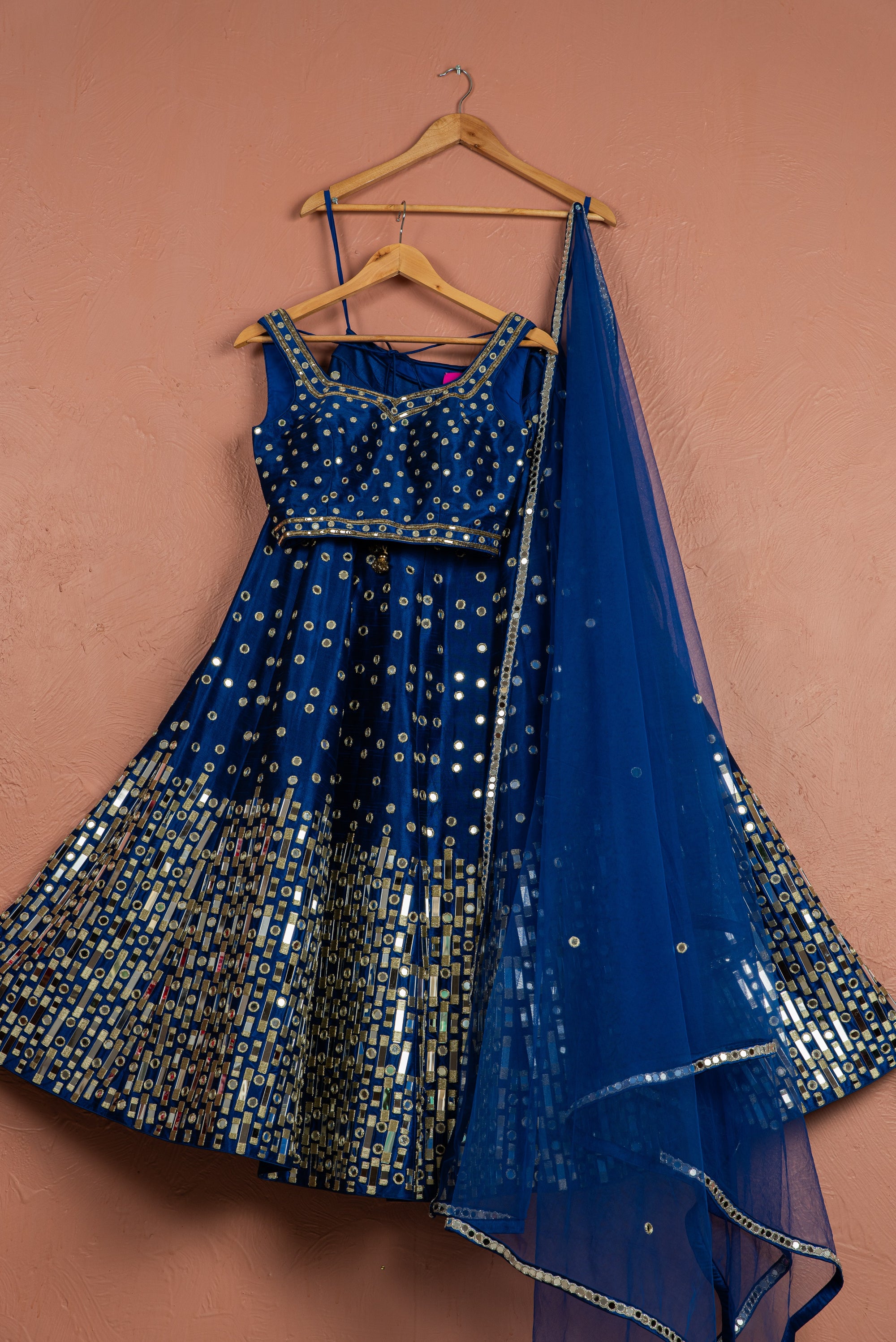 Azure Blue Lehenga Set - blue indian outfits