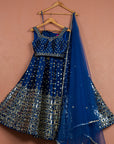 Azure Blue Lehenga Set - blue indian outfits