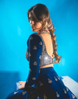 Navy Blue Lehenga Set - blue lehenga