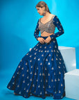 Navy Blue Lehenga Set - blue lehenga