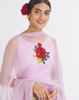 Lavender Anarkali with Kesar Dupatta - anarkali set Australia