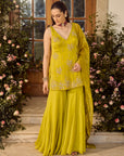 Lime Punch Sharara Set