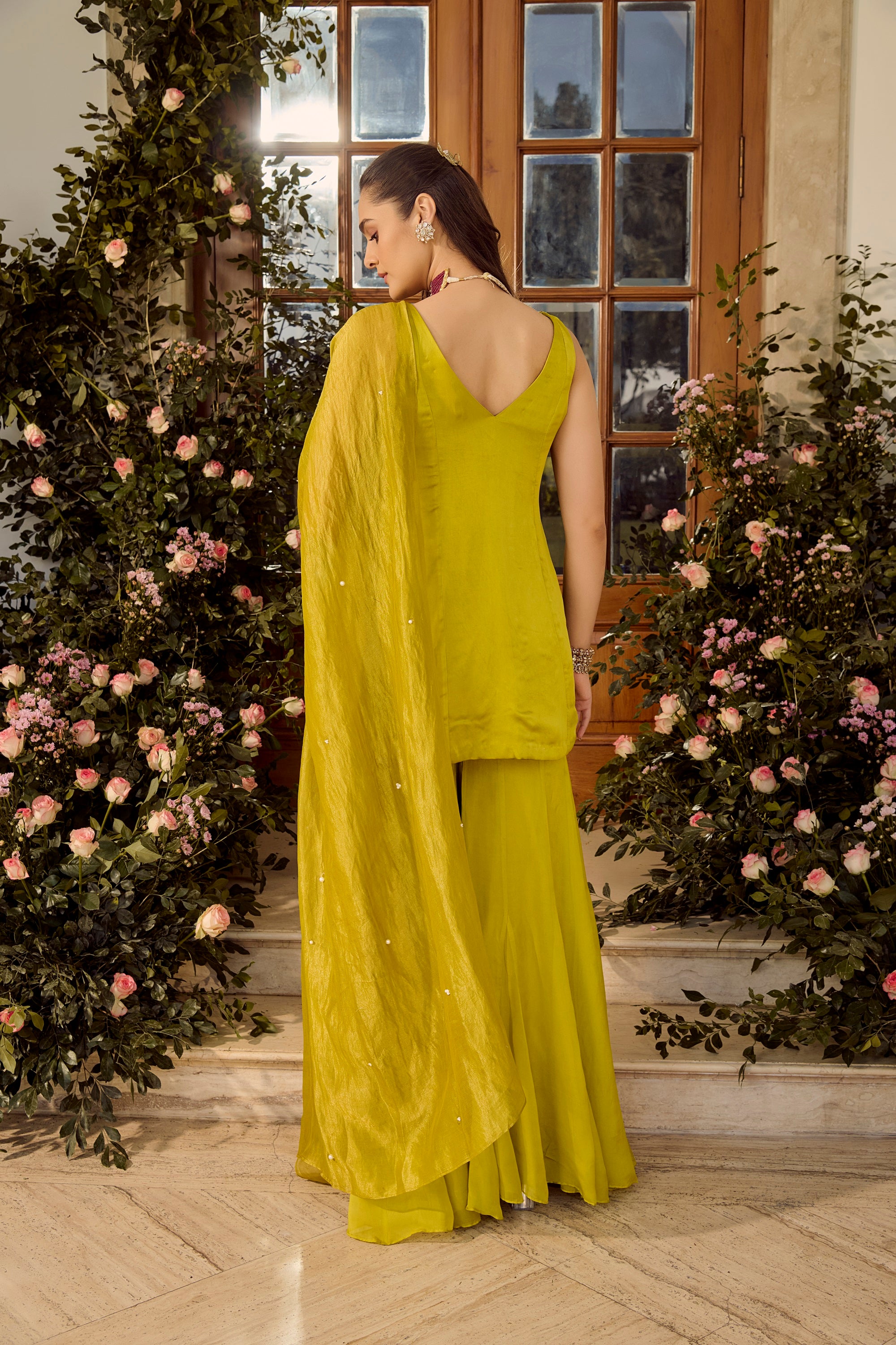 Lime Punch Sharara Set
