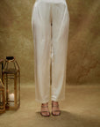Ivory and Gold Sequin Kurta Pants Set - kurta for women