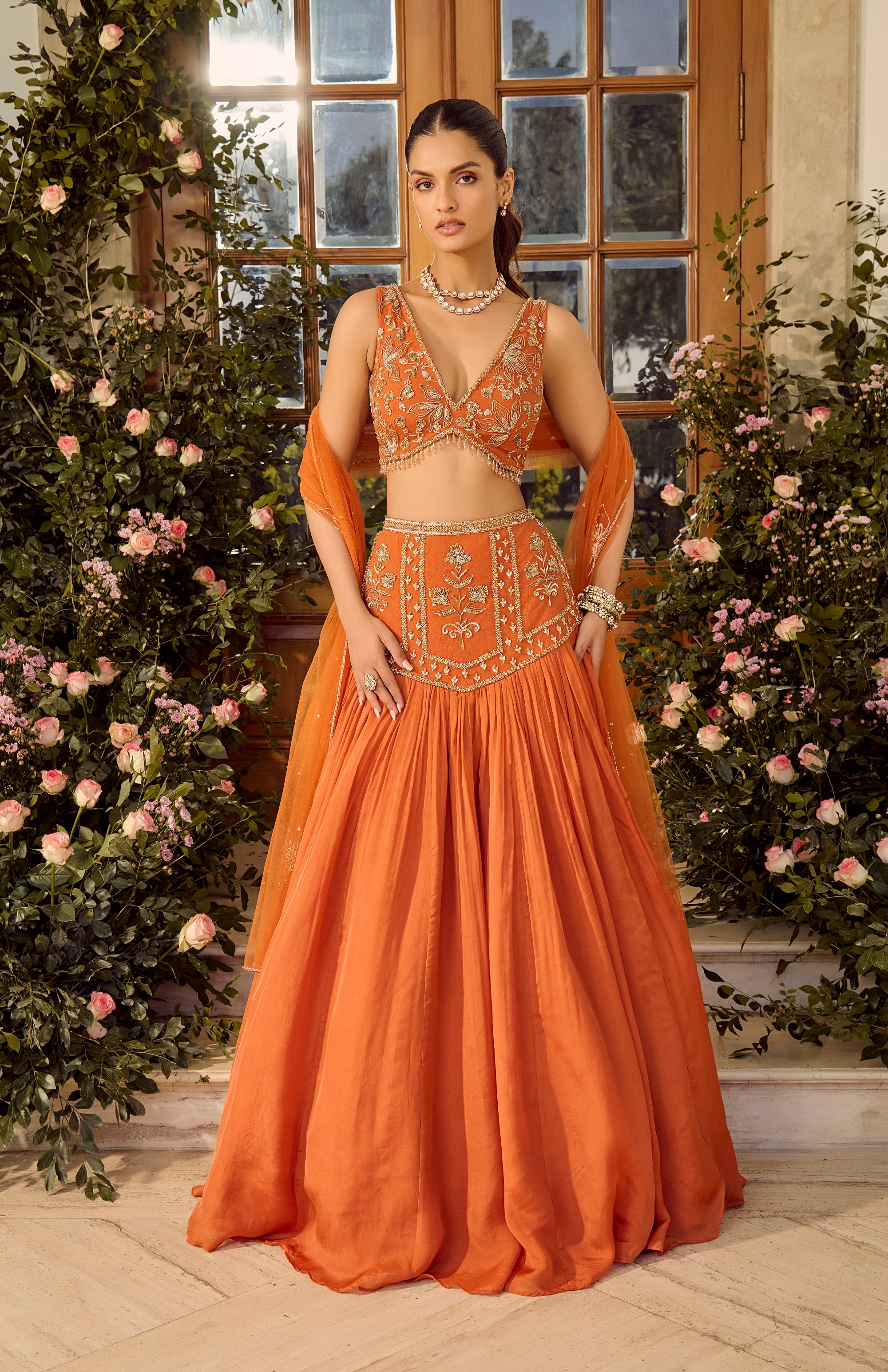Maple Rust Lehenga Set