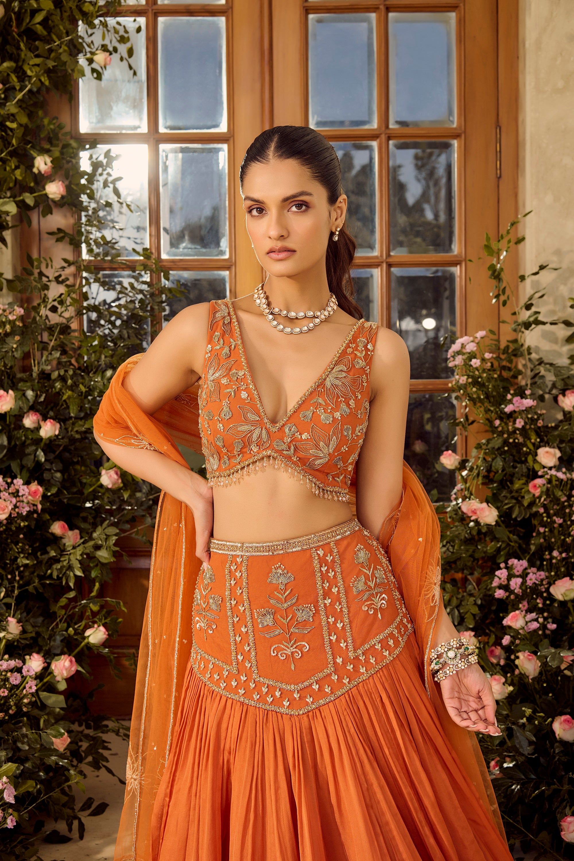 Maple Rust Lehenga Set