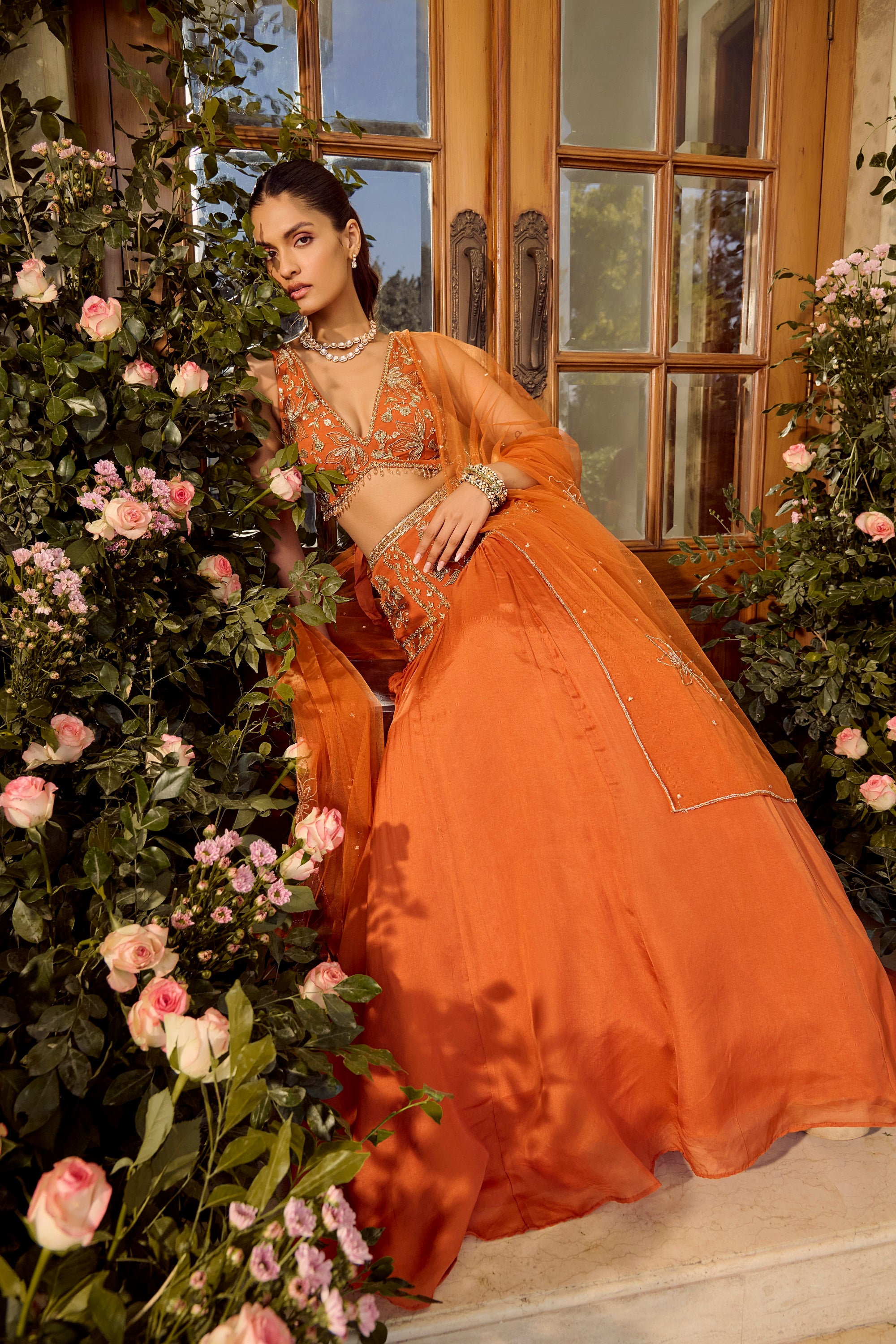 Maple Rust Lehenga Set
