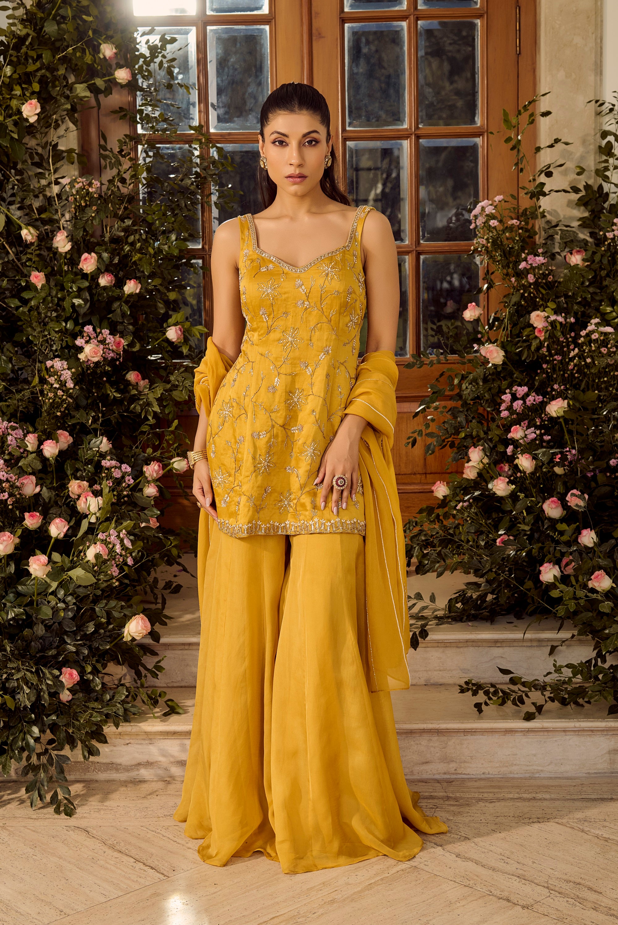 Marigold Sharara Set - Yellow Sharara