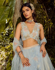 Misty Azure Lehenga Set