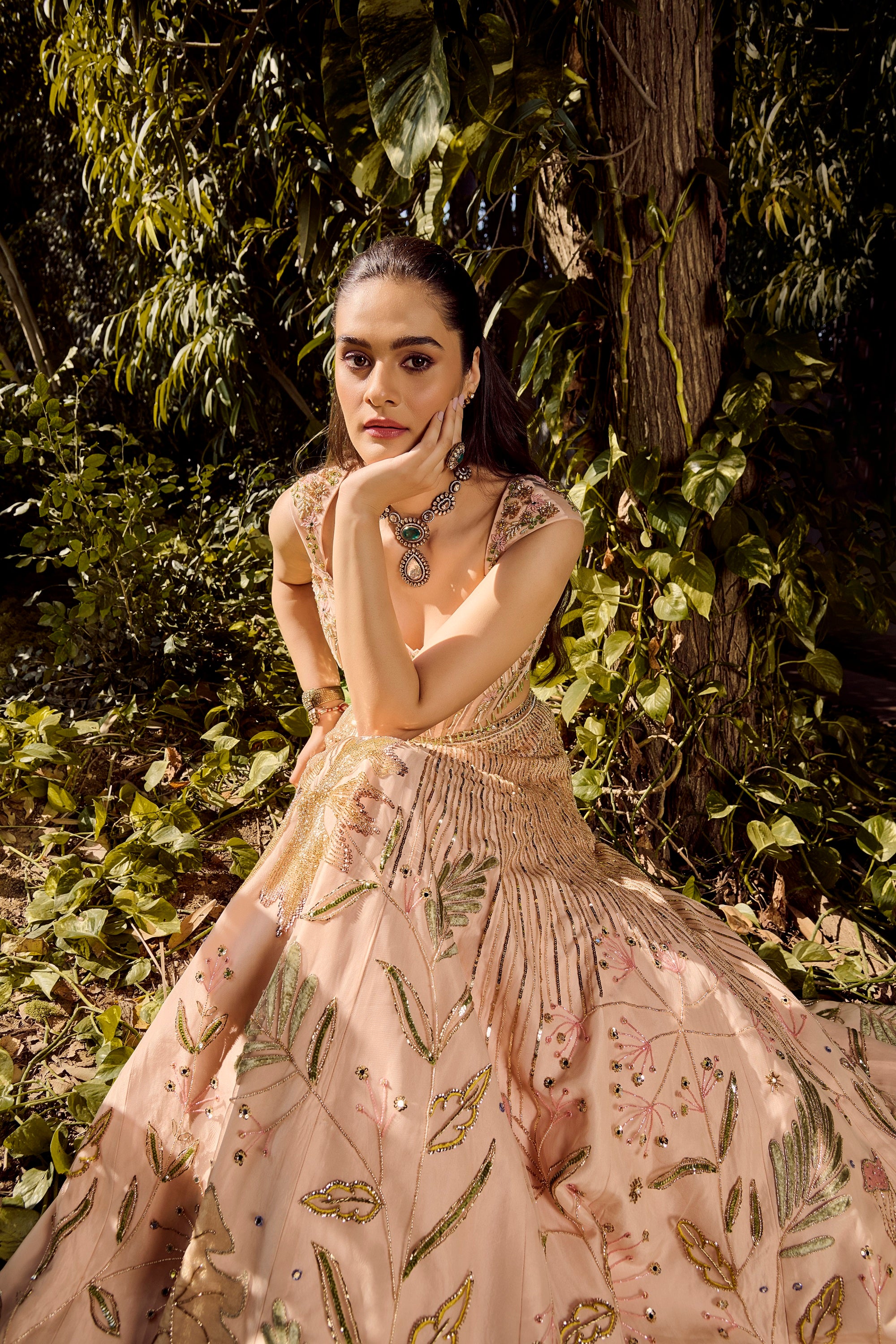 Misty Forest Lehenga Set