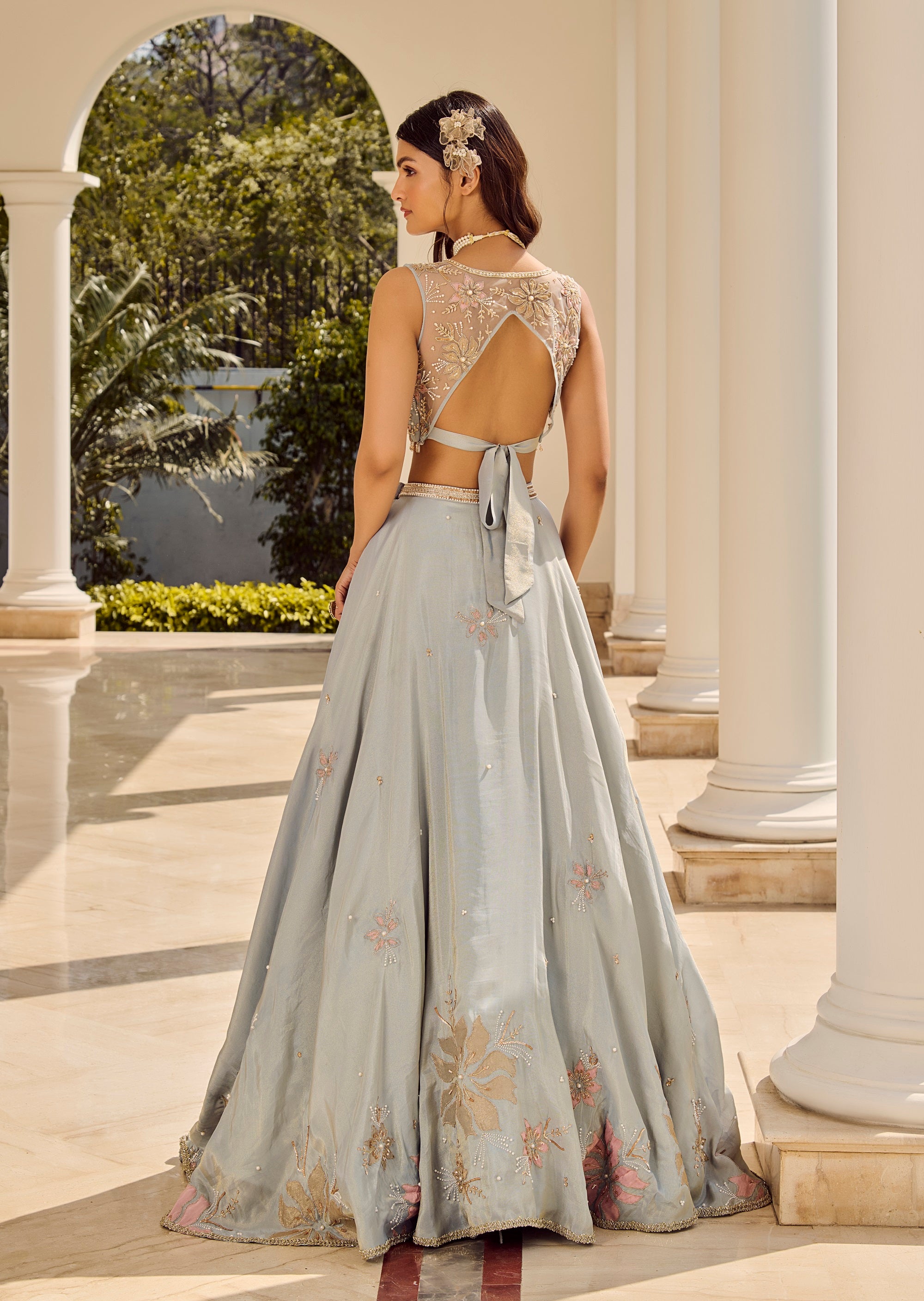 Misty Azure Lehenga Set