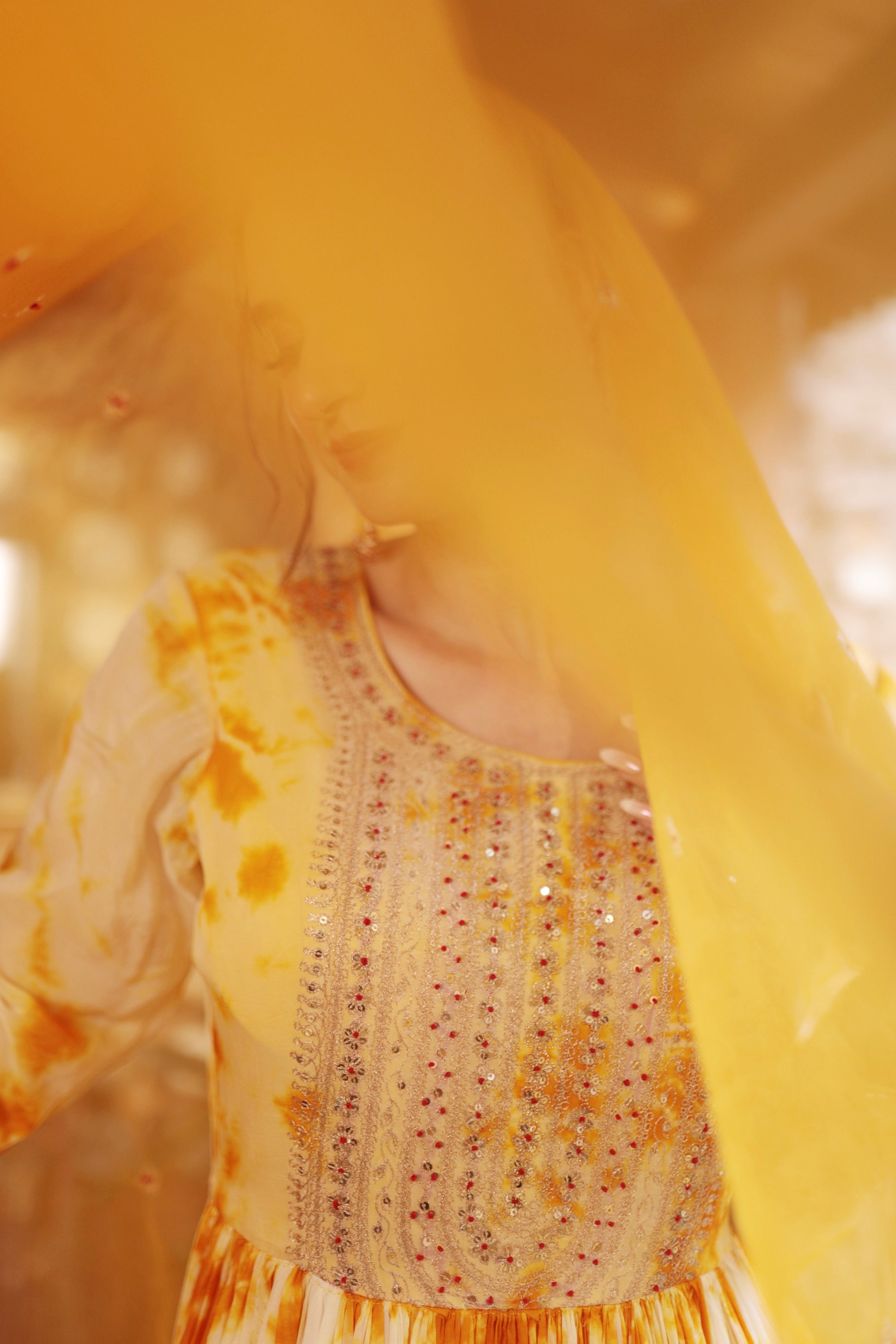 Yellow Embroidered Suit - yellow dress Canada
