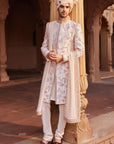 Flamingo Raw Silk Sherwani Set - sherwani for men